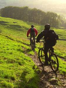 biking, mountain biking