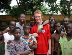 Soccer volunteer in Ghana